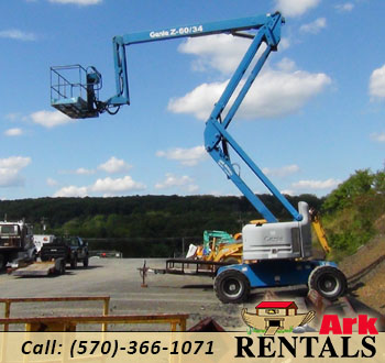 60’ Boom Lift - 4WD Articulated for rent.