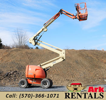45’ Boom Lift - Articulated for rent.