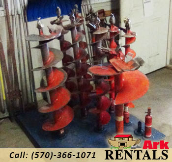 Many Auger Sizes Available for rent.