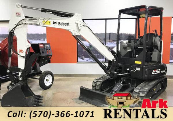 Excavator Bobcat E32i rental near Shamokin