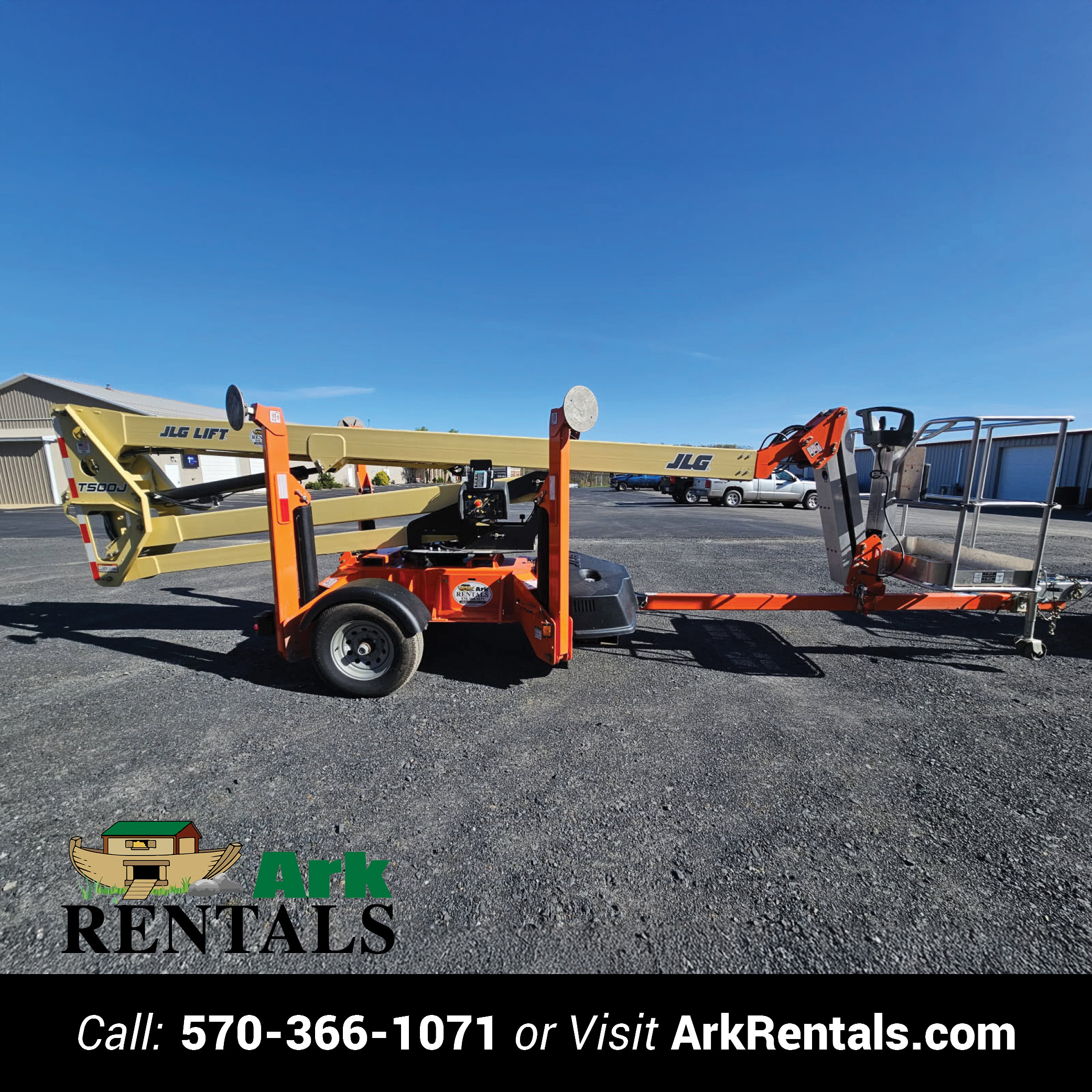 50 Foot JLG Towable Lift rental for tree trimming