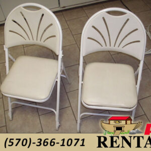 White Padded Chair rental in Lebanon County NEPA