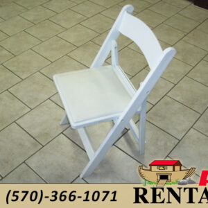White Resin Chair rental in Dauphin County NEPA