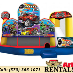 Racing Fun 5 in 1 Combo Bounce House rental in Schuylkill County NEPA