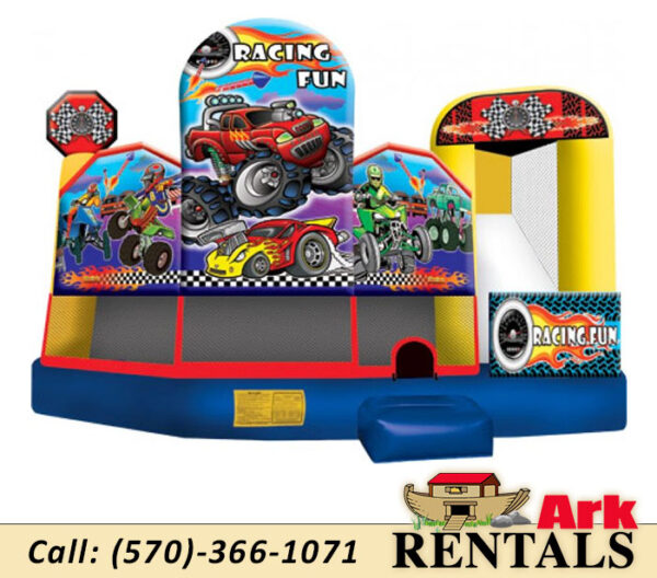 Racing Fun 5 in 1 Combo Bounce House rental in Schuylkill County NEPA