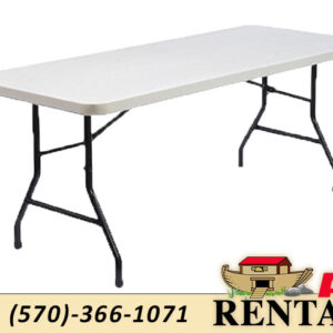 6 Foot Rectangular Table rental for weddings and events in Luzerne County