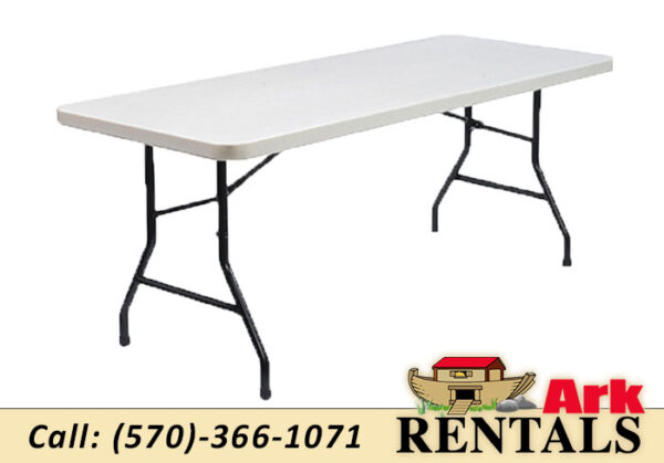 6 Foot Rectangular Table rental for weddings and events in Luzerne County