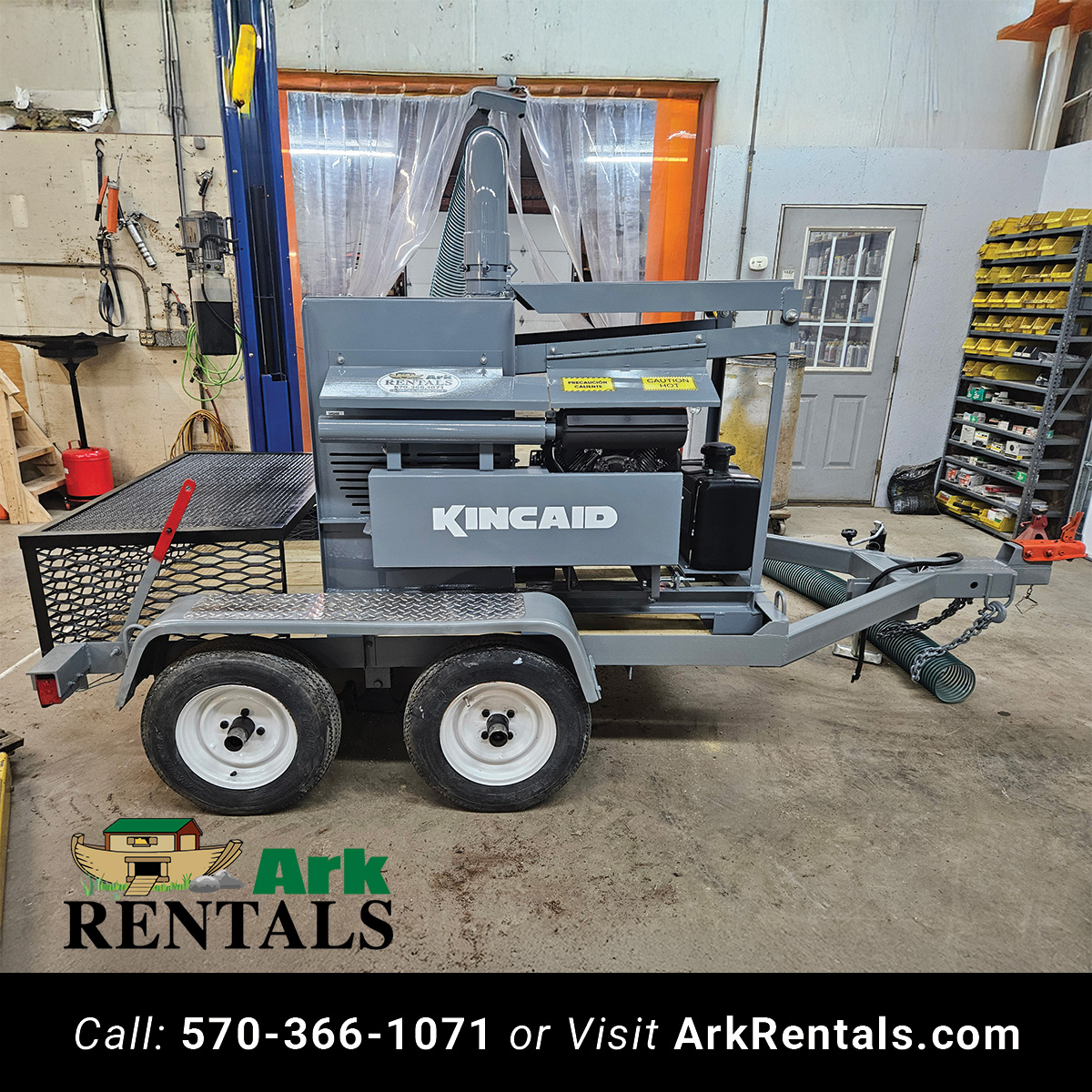 Straw Blower or Bale Chopper 2 Kincaid Bale Chopper equipment used for straw processing on farm sites